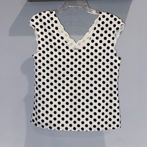 White and Black Dressy Express Top